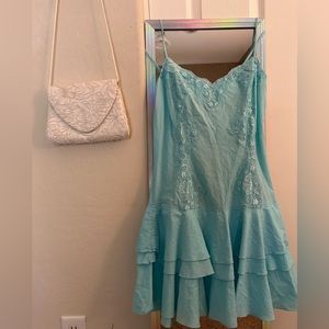 This is a light Blue country girl dress! It goes so well with some white boots:)